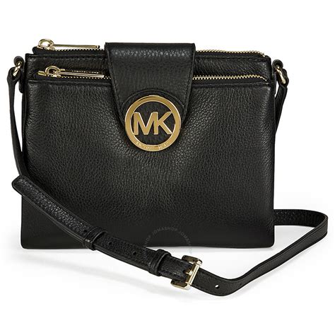 michael kors purse black crossbody|Michael Kors black quilted handbags.